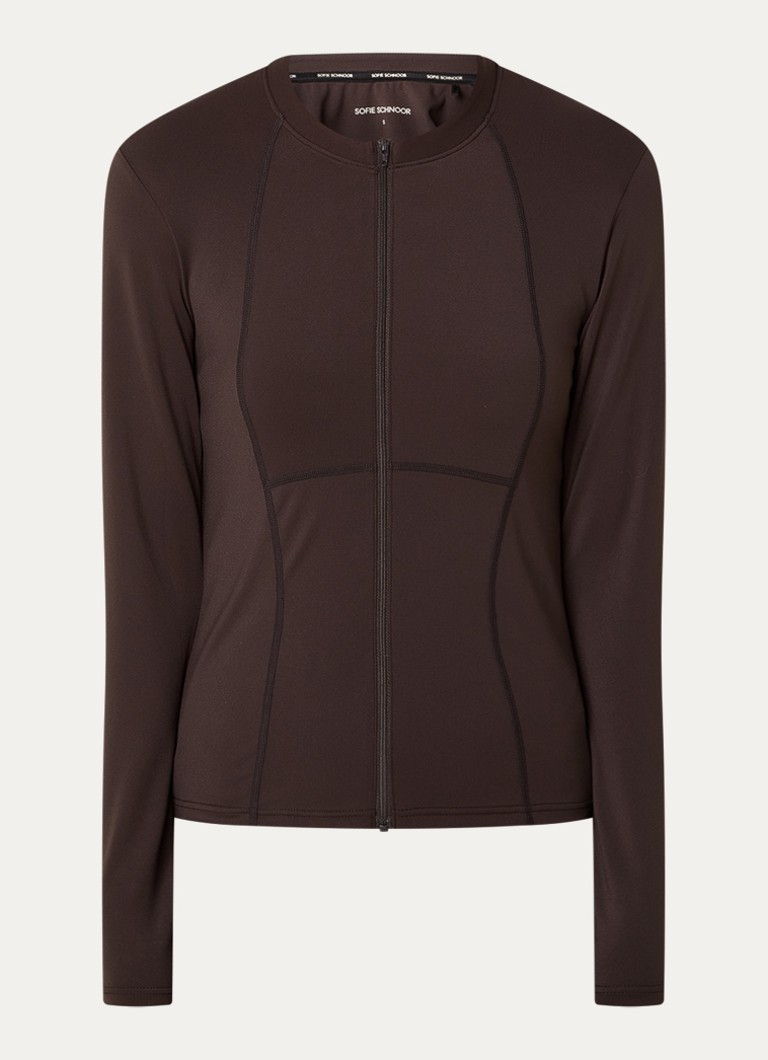 Sofie Schnoor Dames Jayaspo sweatvest met stretch in de kleur Donkerbruin