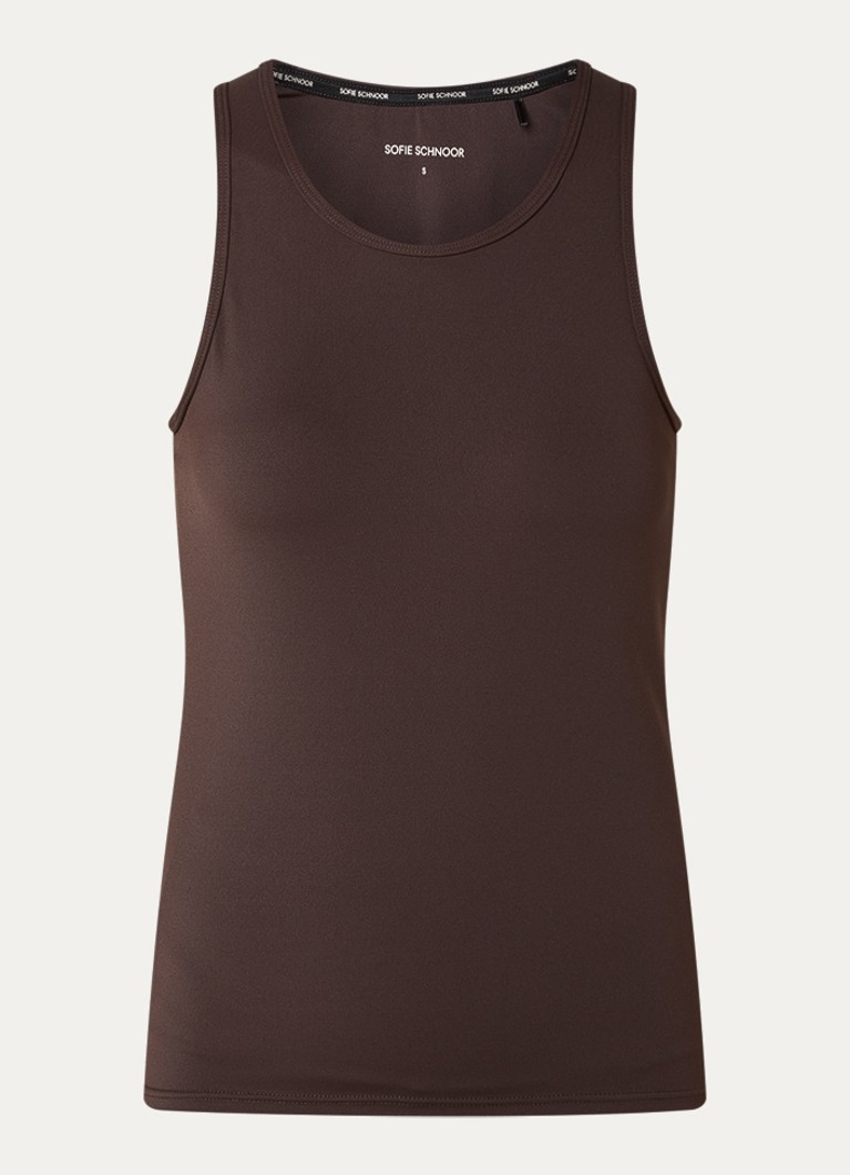 Sofie Schnoor Dames Janetspo tanktop met stretch in de kleur Donkerbruin