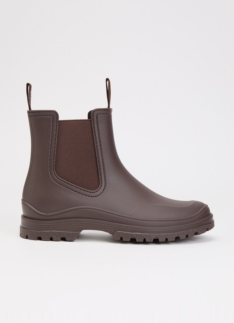 Sofie Schnoor Dames Jodiesw chelsea boot met logo in de kleur Donkerbruin