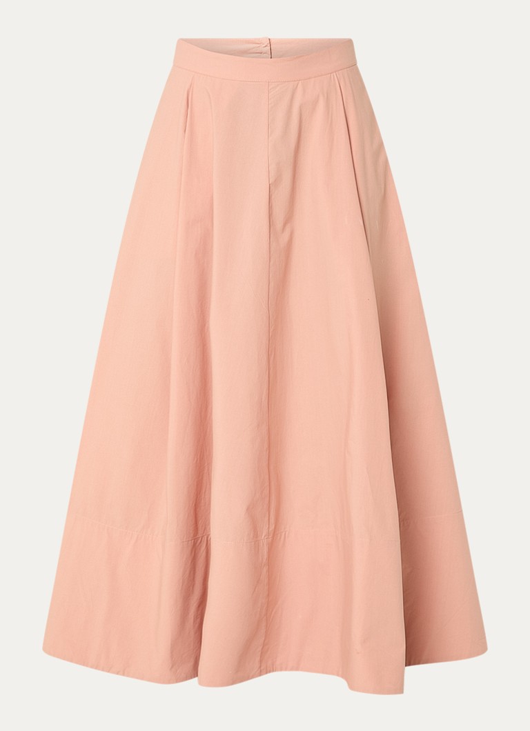 Sofie Schnoor Dames Noorsw maxi A-lijn rok met steekzakken in de kleur Zalmroze