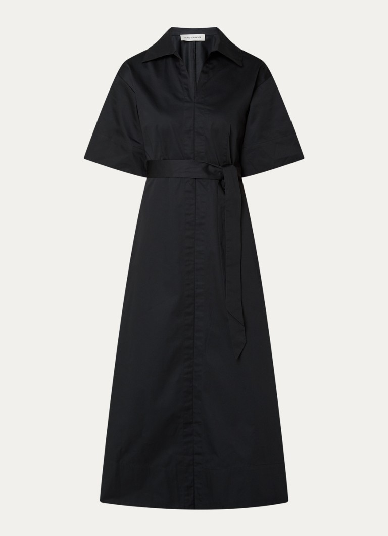 Sofie Schnoor Dames Minasw maxi tuniekjurk met ceintuur in de kleur Zwart