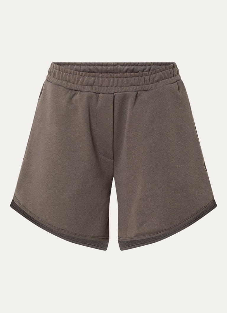 Sofie Schnoor Dames Cruzsw mid waist loose fit korte broek met paspelzakken in de kleur Donkergrijs
