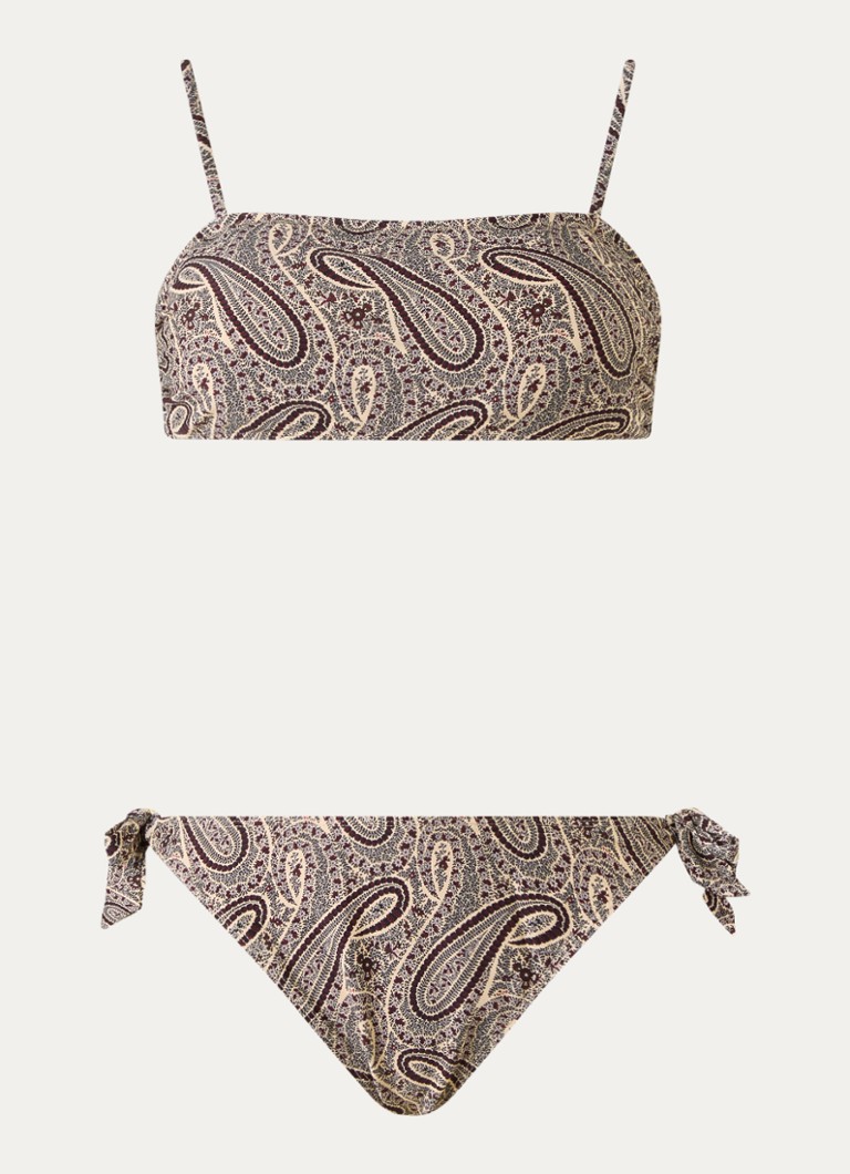 Sofie Schnoor Dames Vagasw bikiniset met paisley dessin in de kleur Vanillegeel