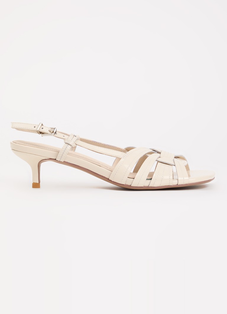 Sofie Schnoor Dames Rosalindsw sandalette van lakleer met gevlochten detail in de kleur Gebroken wit