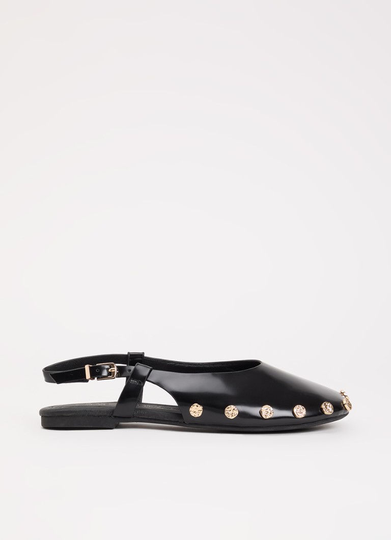 Sofie Schnoor Dames Dallysw slingback van leer met studs in de kleur Zwart
