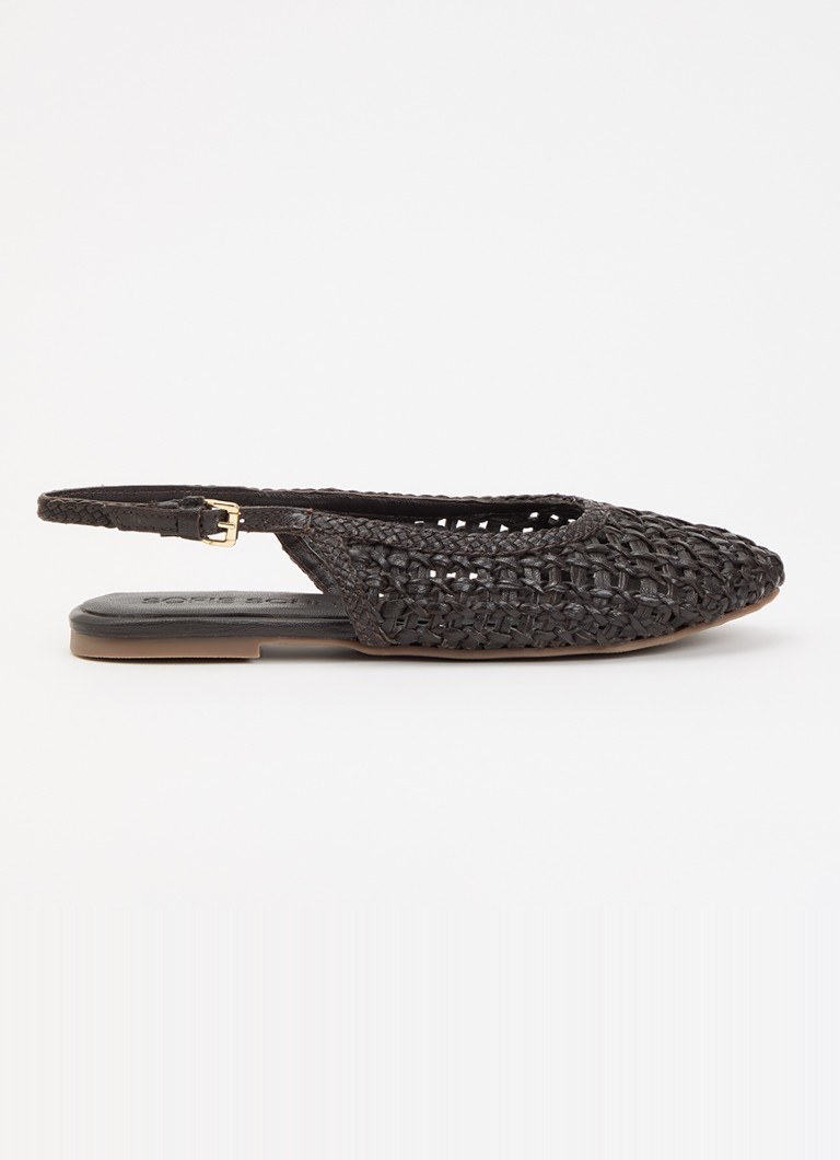 Sofie Schnoor Dames Saisw slingback van leer in de kleur Donkerbruin