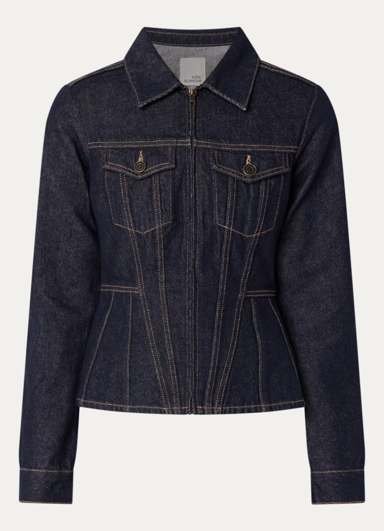 Sofie Schnoor Dames Savaki spijkerjas met borstzakken in de kleur Indigo