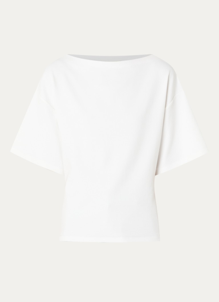 Sofie Schnoor Dames Teasw T-shirt met boothals in de kleur Wit