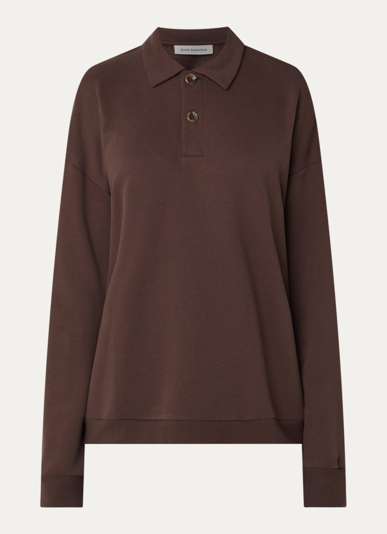 Sofie Schnoor Dames Lume sweater met polokraag in de kleur Bruin