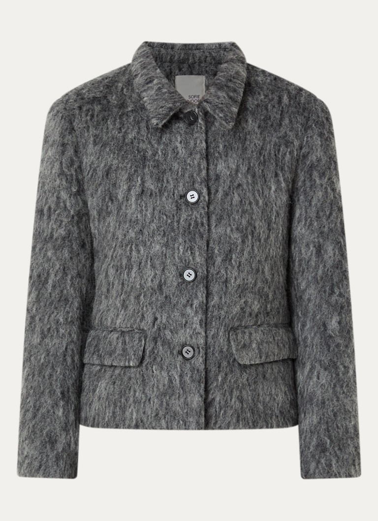 Sofie Schnoor Dames Elly jack met klepzakken in de kleur Donkergrijs