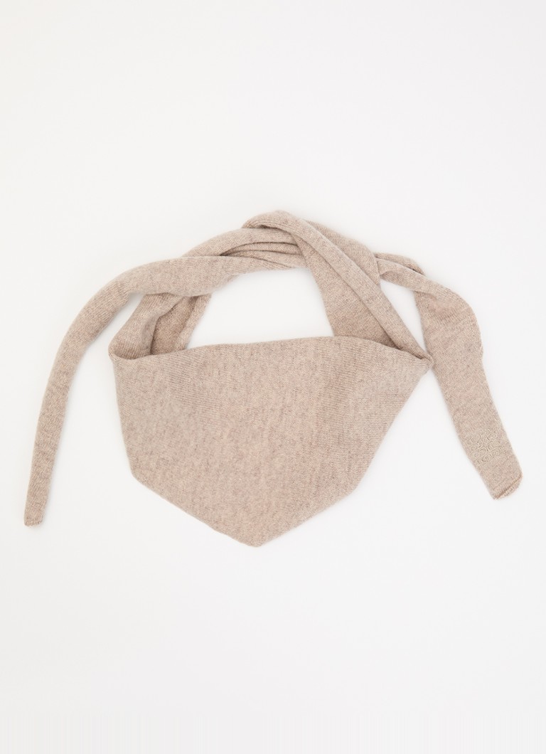 Sofie Schnoor Dames Noelle fijngebreide sjaal van wol 120 x 15 cm in de kleur Beige