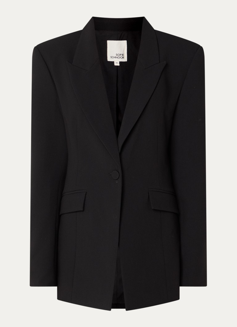 Sofie Schnoor Dames Liora blazer met klepzakken in de kleur Zwart