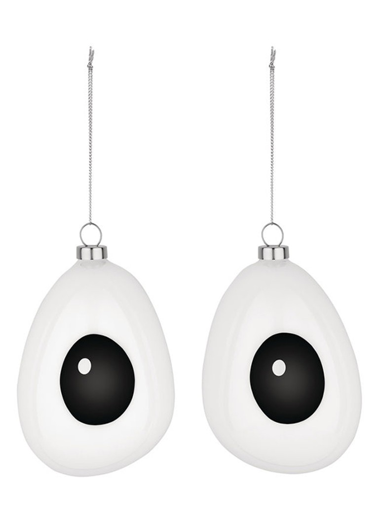 Alessi Holly kersthanger 12 cm set van 2 Wit - Deal
