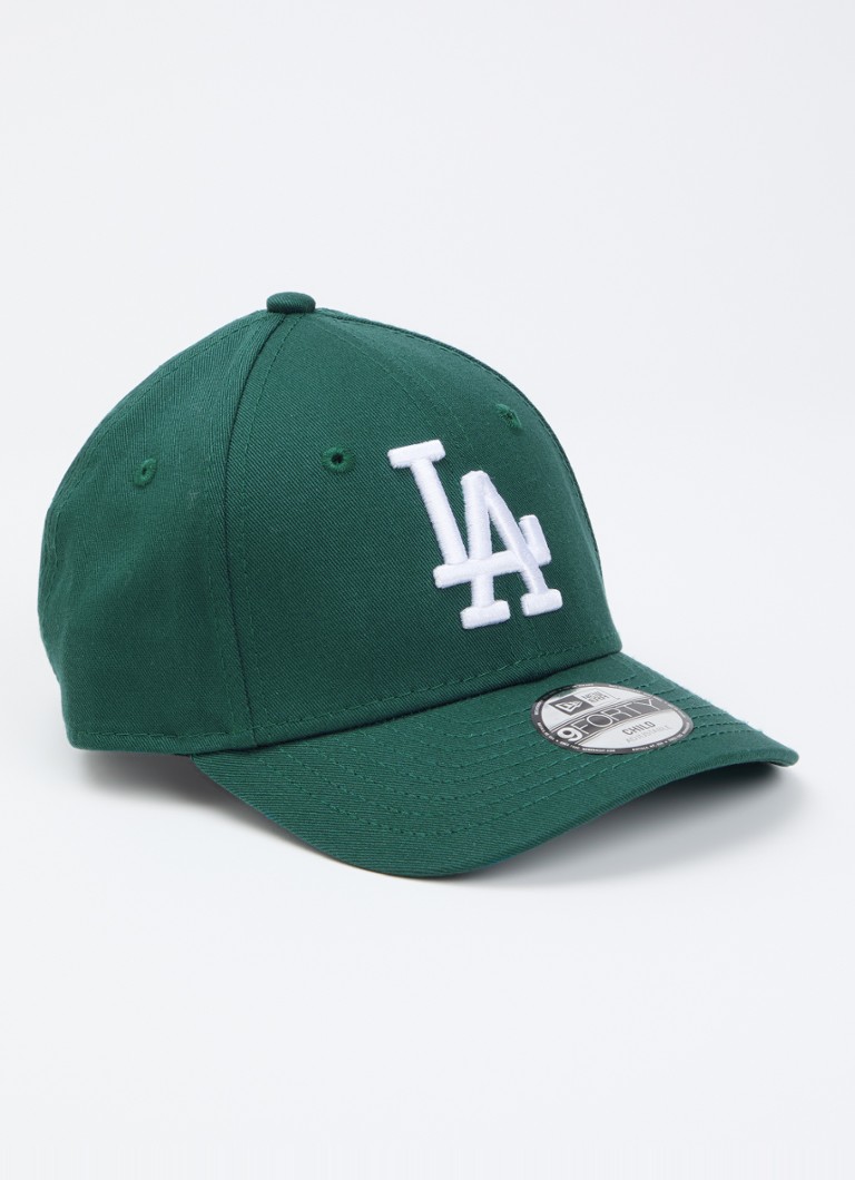 New Era Jongens Pet met logoborduring in de kleur Donkergroen, maat: CHLD