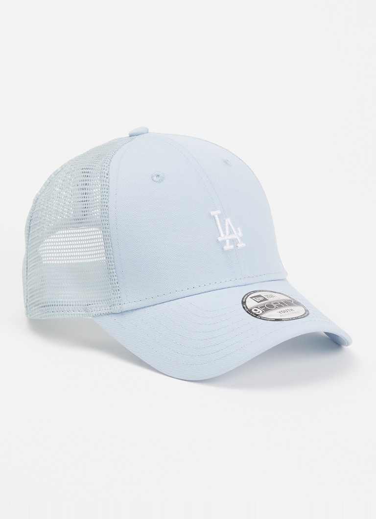 New Era Jongens Pet met logoborduring in de kleur Lichtgrijs, maat: CHLD