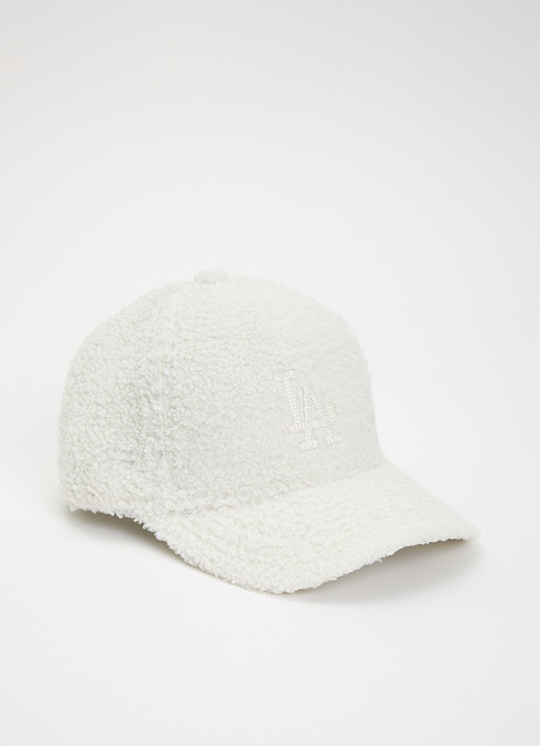 New Era Meisjes Pet van teddy met logoborduring in de kleur Gebroken wit, maat: YTH