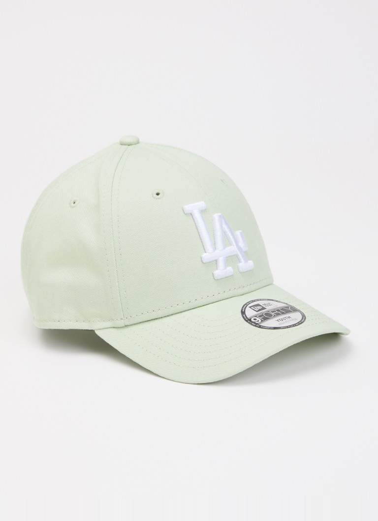 New Era Meisjes Los Angeles Dodgers pet met logoborduring in de kleur Lichtgroen, maat: CHLD
