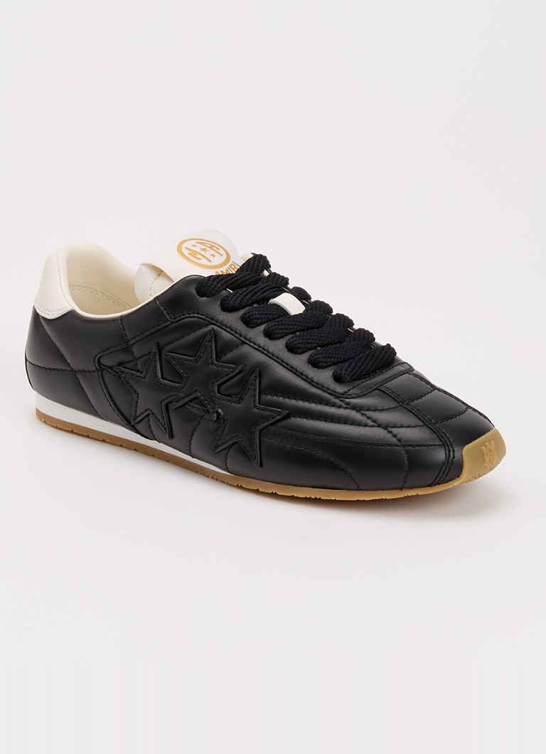 AMIRI Dames Pacific Football Slim sneaker van leer in de kleur Zwart, maat: 36