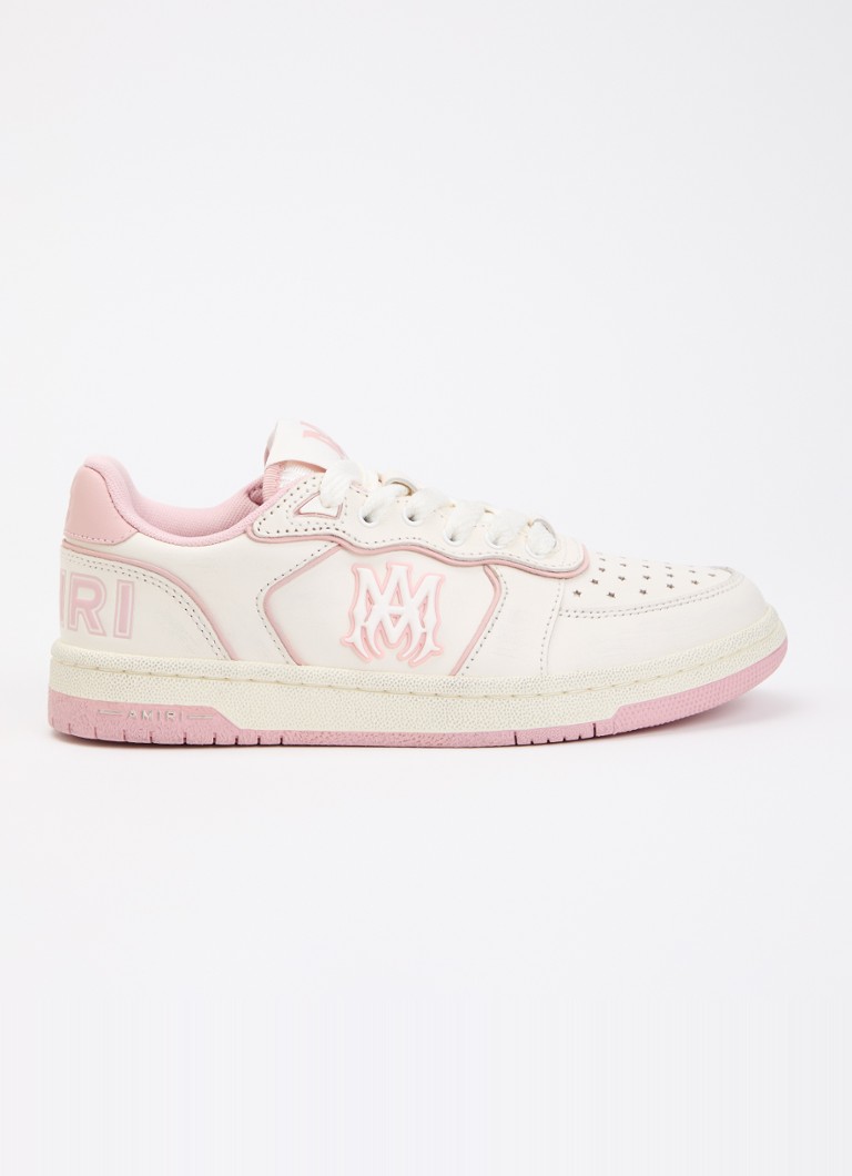 AMIRI Dames Newport sneaker van leer met logo in de kleur Lichtroze, maat: 36