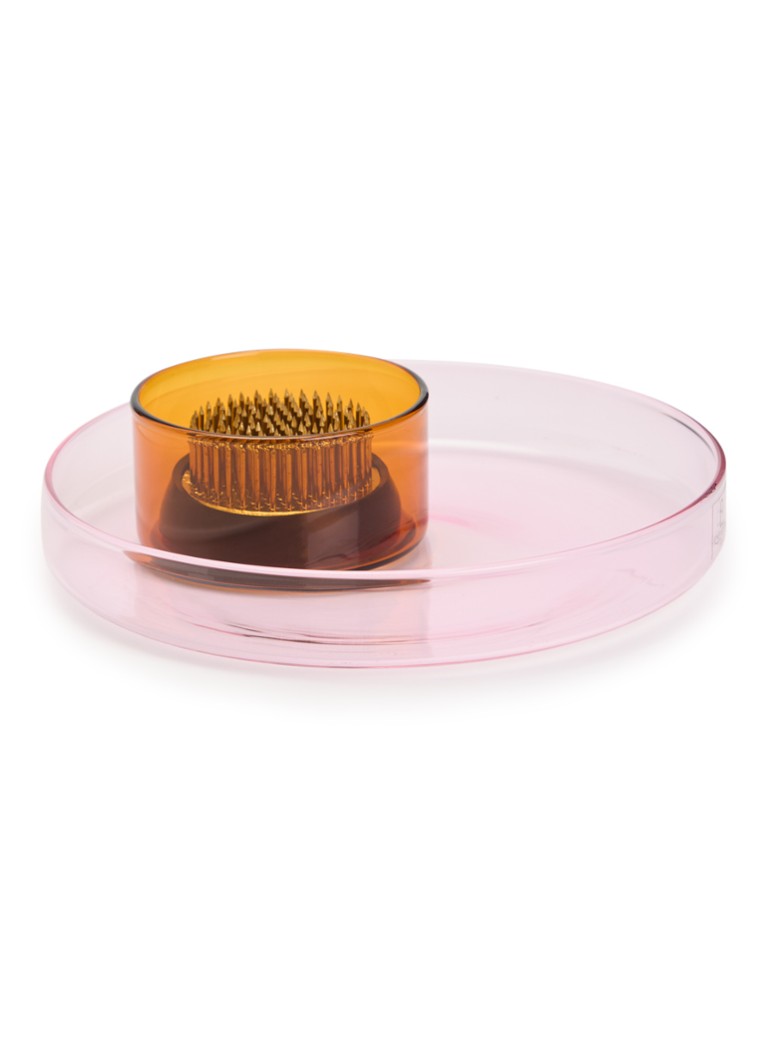 Ichendorf Milano Kenzan Ikebana schaal 15 cm 3-delig Roze - Deal