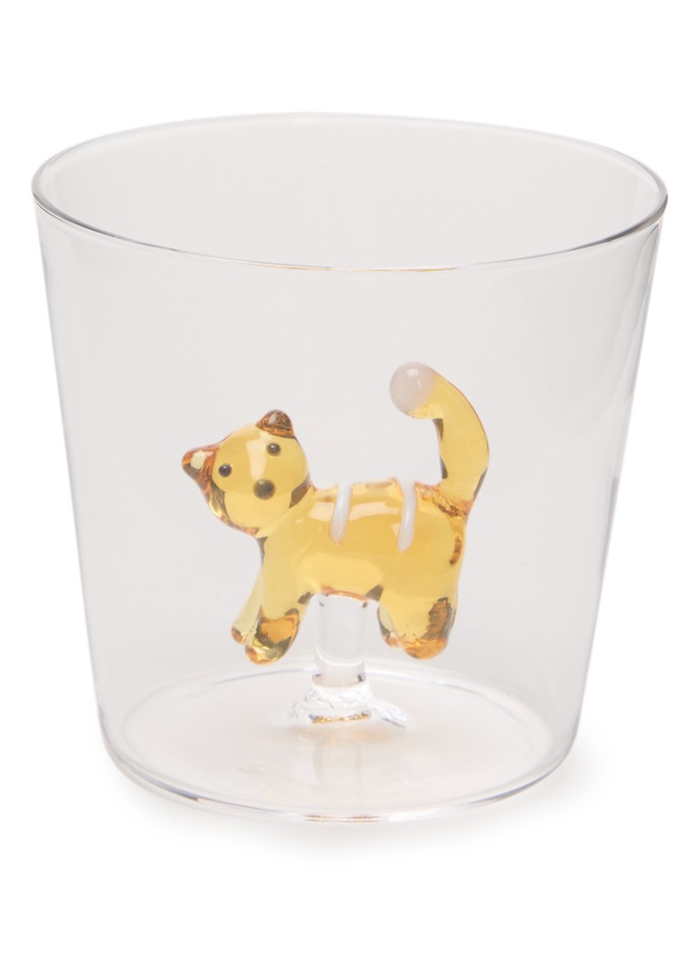 Ichendorf Milano Amber Cat White Stripes waterglas 35 cl Okergeel - Deal