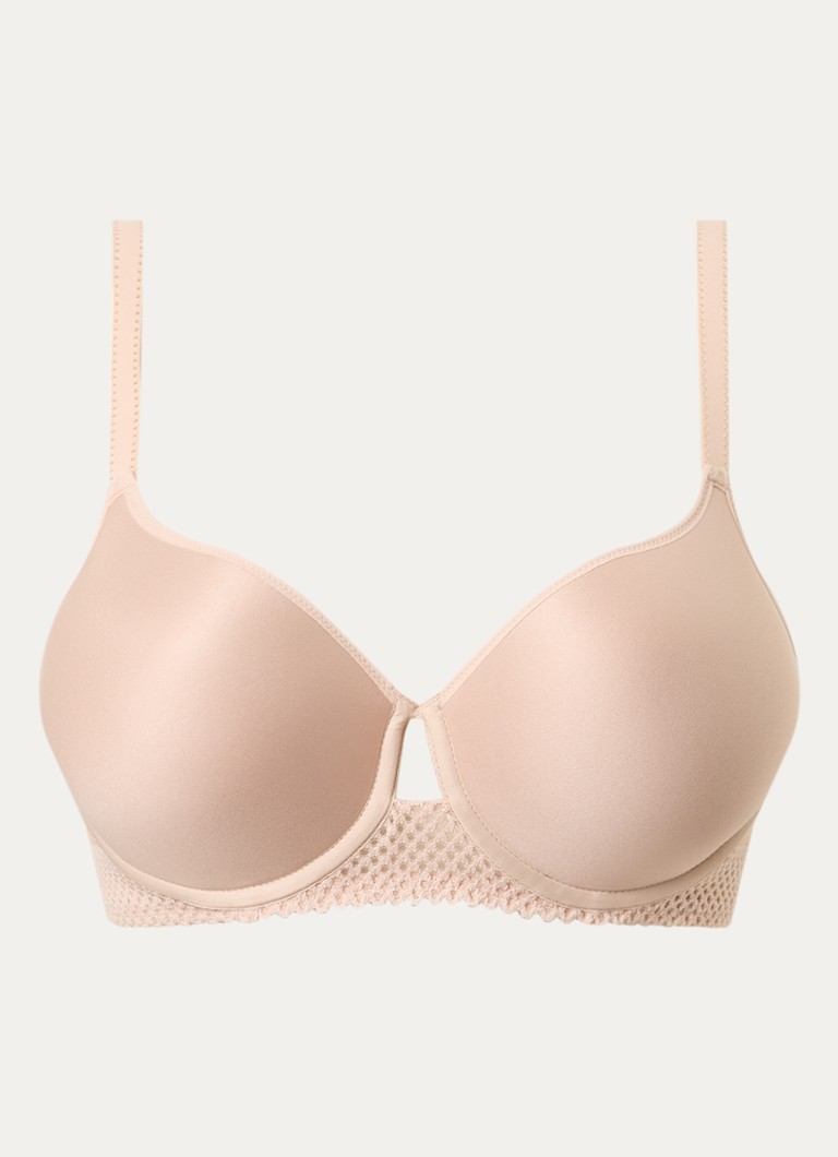 Chantelle Dames Voorgevormde T-shirt bh met kant in de kleur Beige