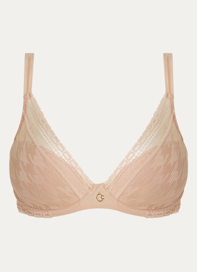 Chantelle Dames Impression plunge bh met overlay van kant in de kleur Zalmroze