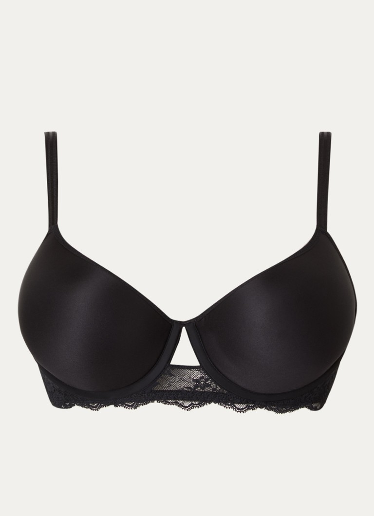 Chantelle Dames Voorgevormde T-shirt bh met kant in de kleur Zwart