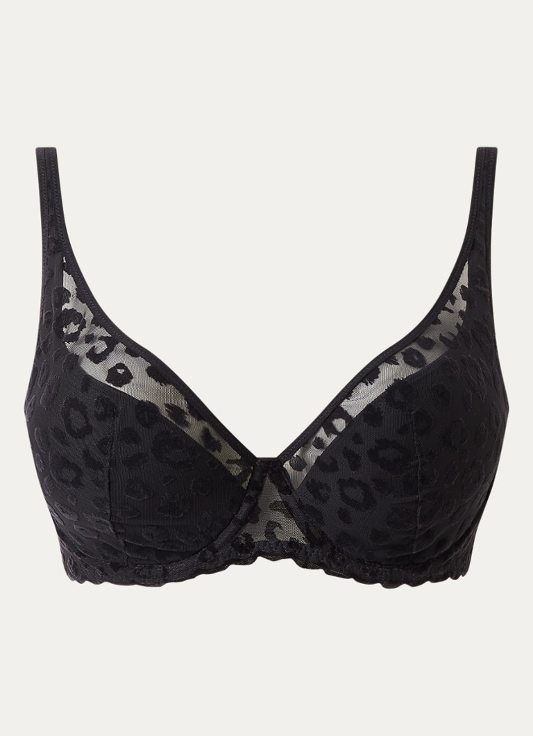 Chantelle Dames Girls voorgevormde beugel bh met overlay van mesh in de kleur Zwart