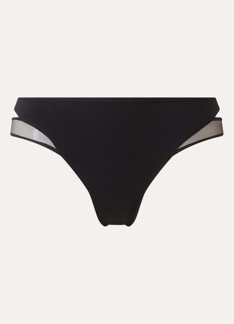 Chantelle Dames Li tanga met mesh in de kleur Zwart
