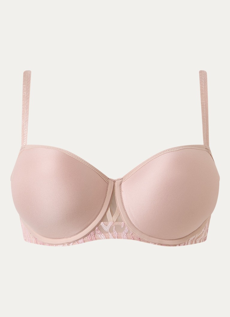 Chantelle Dames Electra beugel bh van mesh met borduring in de kleur Oudroze
