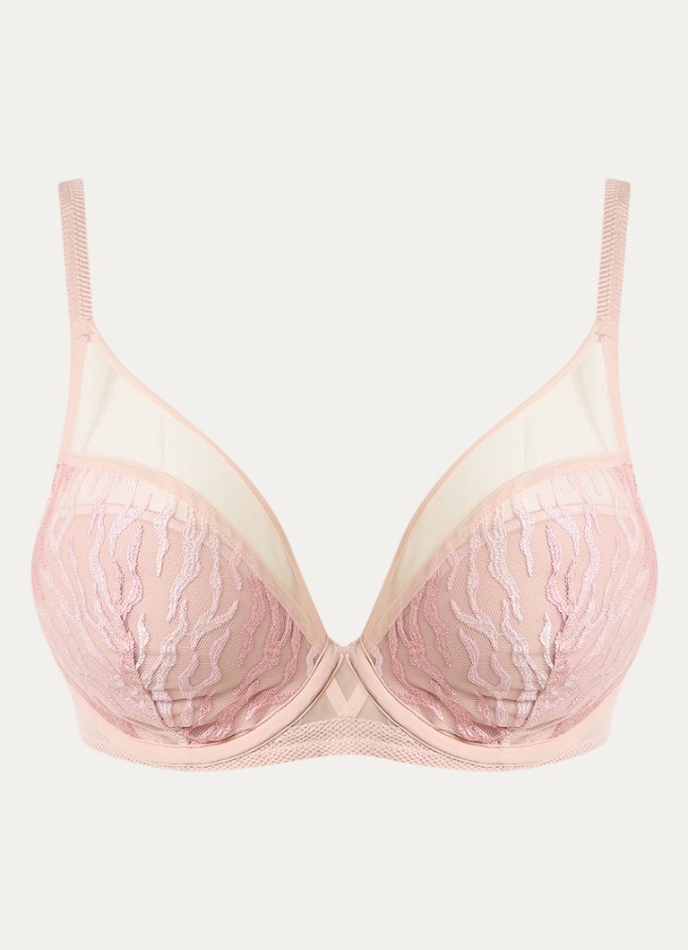 Chantelle Dames Li beugel bh met overlay van mesh in de kleur Oudroze