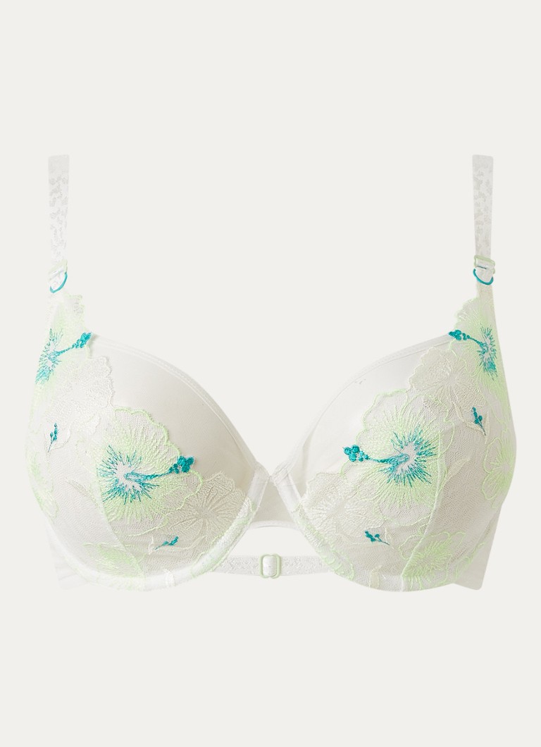 Chantelle Dames Daydream beugel bh van mesh met overlay van kant in de kleur Gebroken wit
