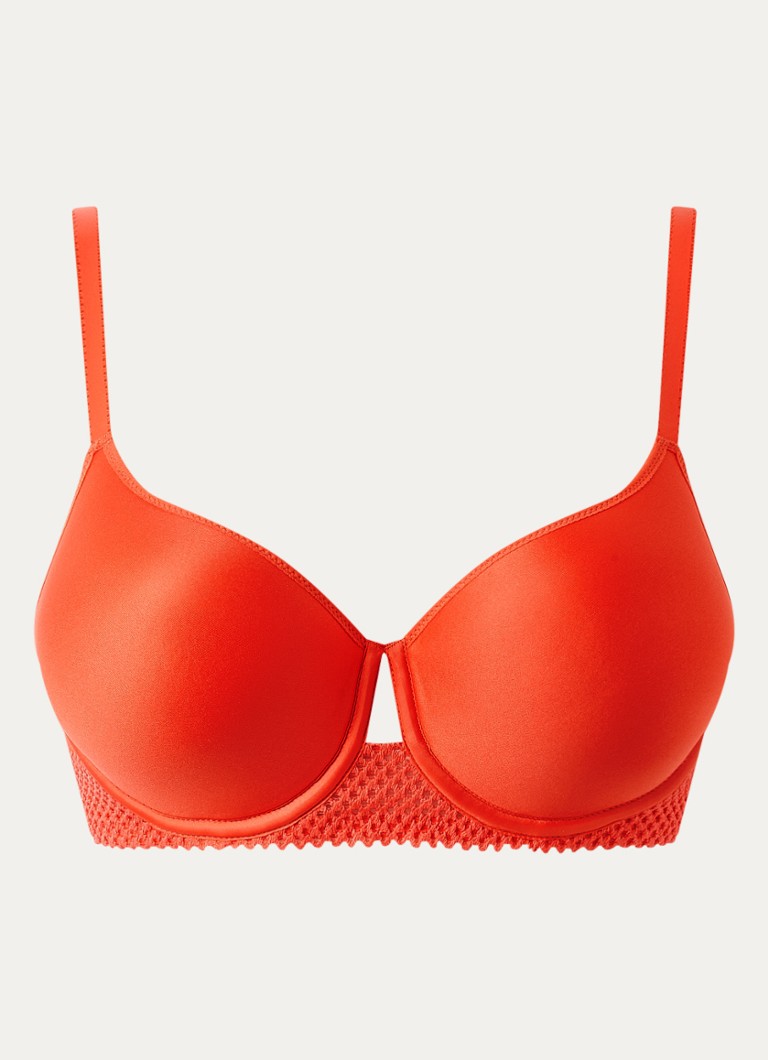 Chantelle Dames Voorgevormde T-shirt bh met kant in de kleur Rood