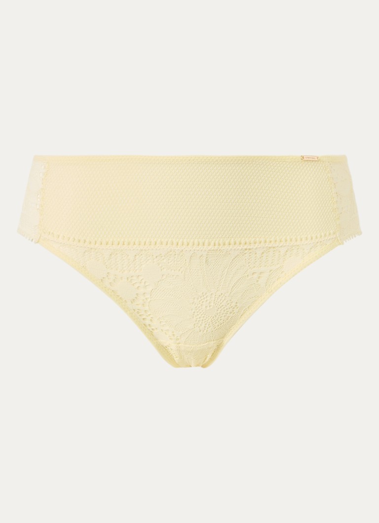 Chantelle Dames Slip met kant in de kleur Lichtgeel