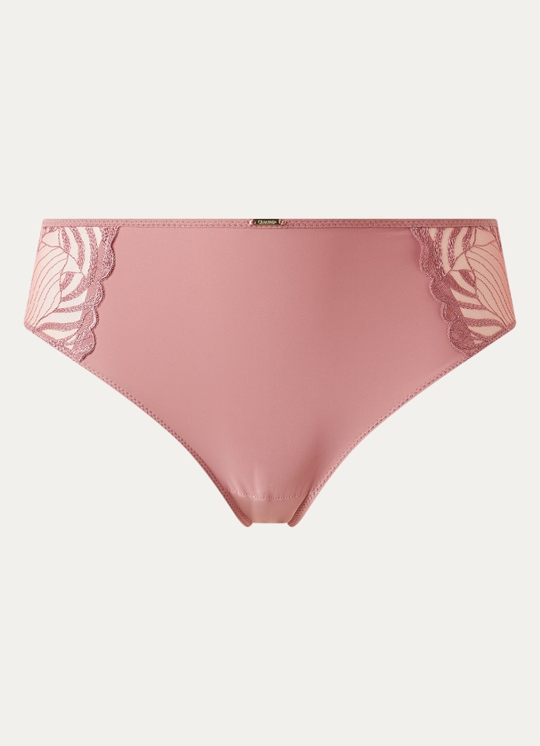 Chantelle Dames Slip met borduring in de kleur Oudroze