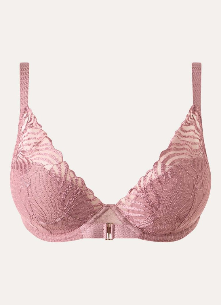 Chantelle Dames Legend voorgevormde beugel bh met overlay van mesh in de kleur Oudroze