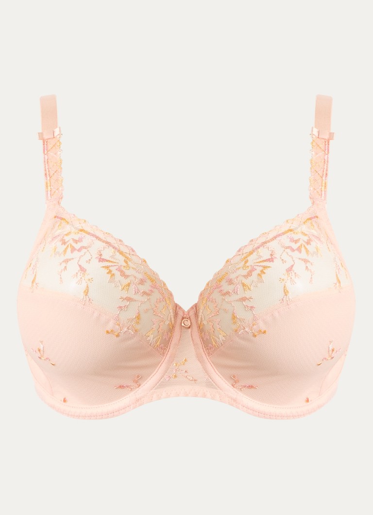 Chantelle Dames Every Curve beugel bh met borduring in de kleur Zalmroze