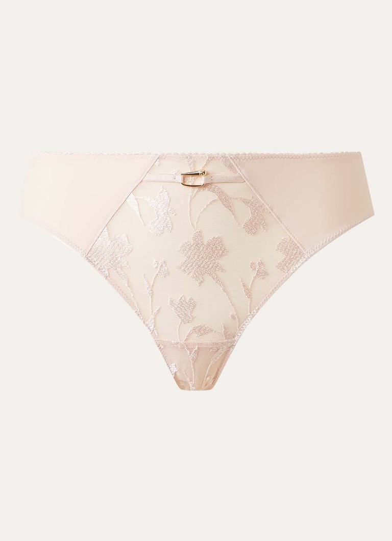 Chantelle Dames Tanga met kant in de kleur Lichtroze