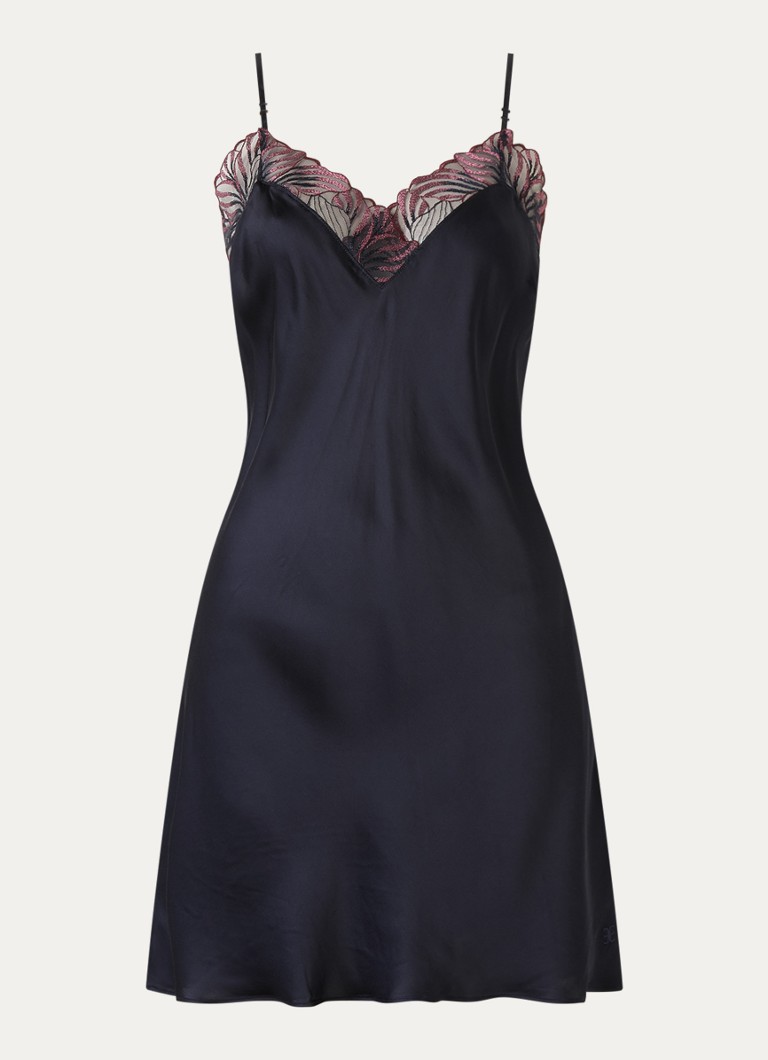 Chantelle Dames Slipdress met kant in de kleur Indigo