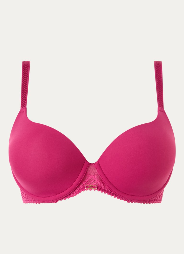 Chantelle Dames Origins voorgevormde T-shirt bh met kant in de kleur Fuchsia