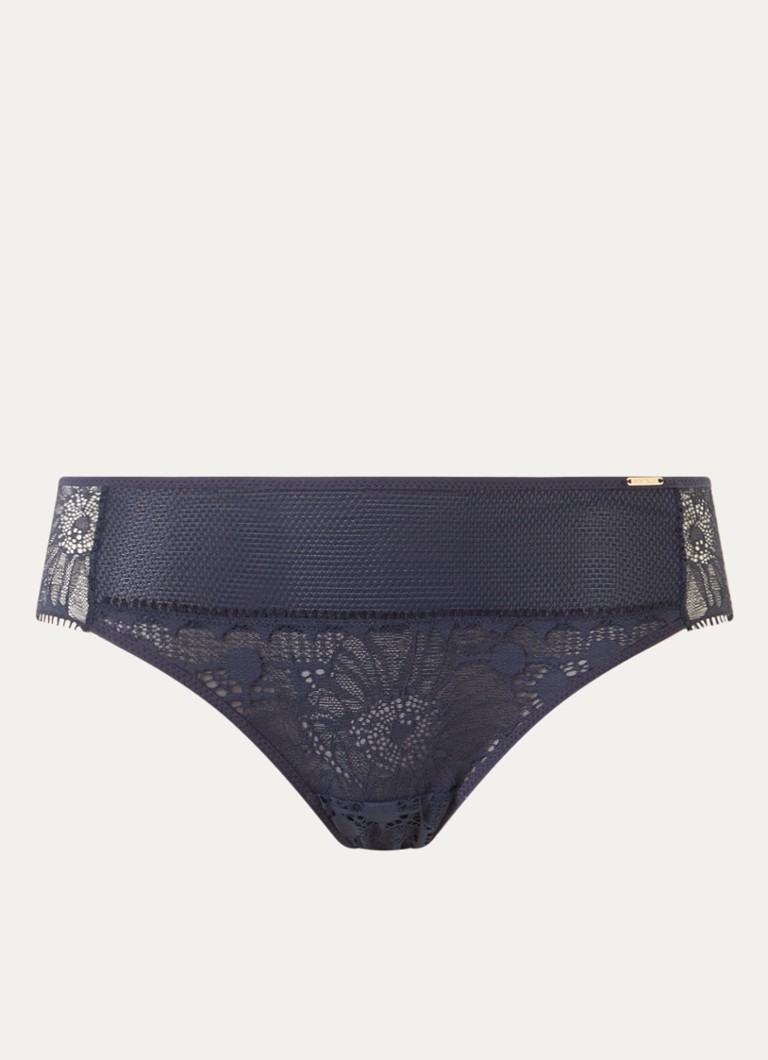 Chantelle Dames Slip met kant in de kleur Donkerblauw