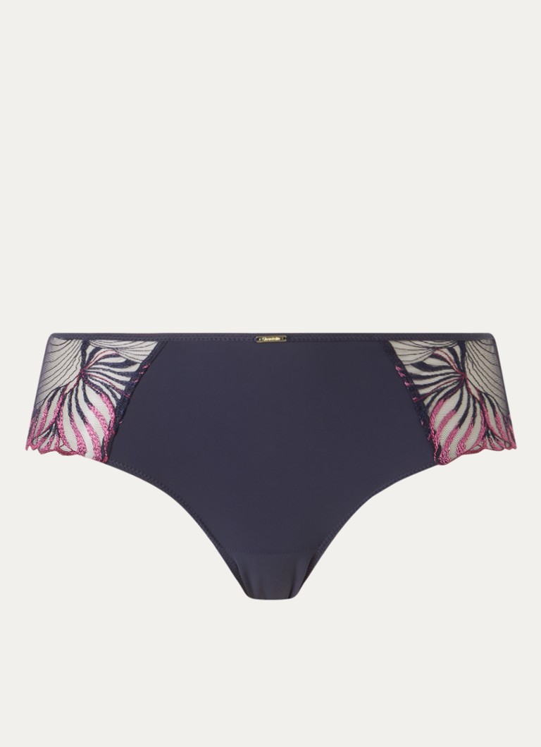 Chantelle Dames Legend shorty van mesh met borduring in de kleur Indigo