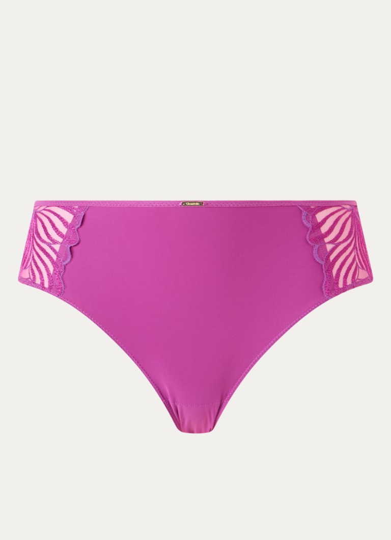 Chantelle Dames Slip met borduring in de kleur Fuchsia
