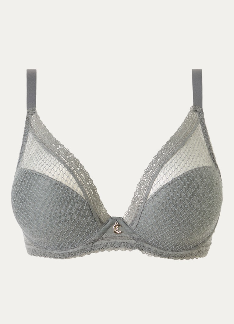 Chantelle Dames Romance beugel bh met overlay van kant in de kleur Olijfgroen