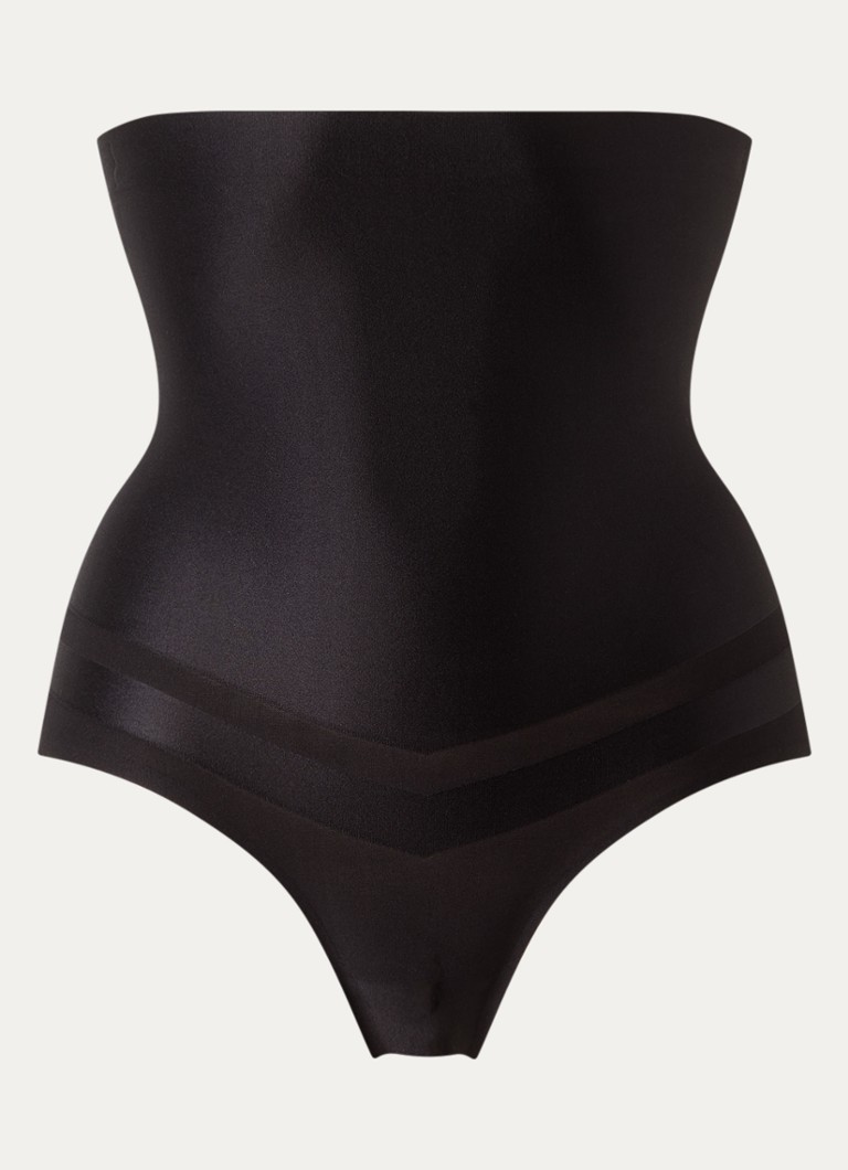 Chantelle Dames Brilliant Shaping high waisted corrigerende slip met glanzende finish in de kleur Zwart