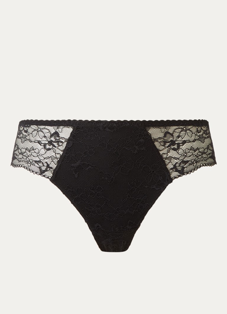 Chantelle Dames Crush high waisted slip met kant in de kleur Zwart