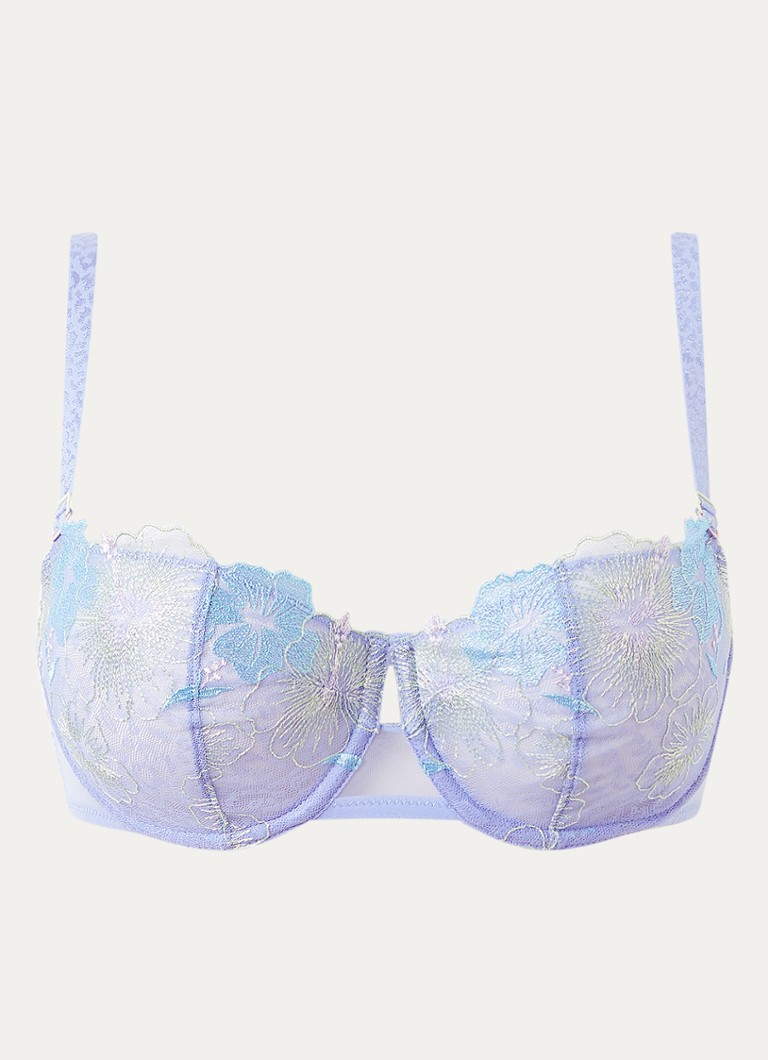 Chantelle Dames Daydream beugel bh van mesh met bloemborduring in de kleur Mint