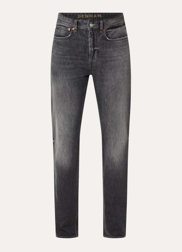 Denham Heren Ridge C Liam straight leg jeans met gekleurde wassing in de kleur Donkergrijs, maat: 29/32
