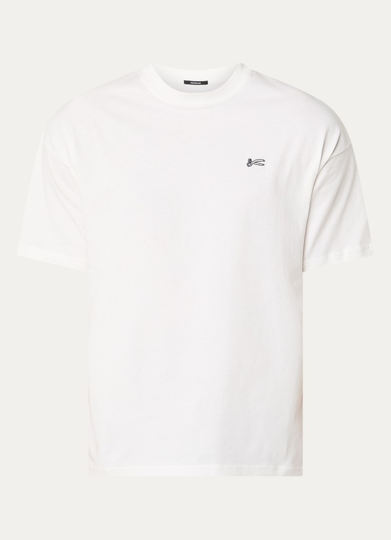 Denham Heren Ueno T-shirt met logoborduring in de kleur Wit, maat: L
